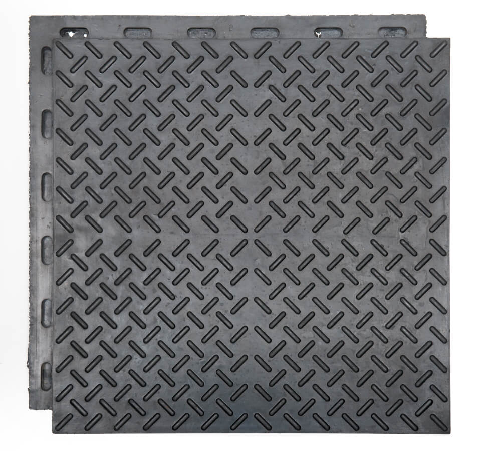 Резиновая плитка «Трансформер», 16 мм, 500*500 мм, чёрная