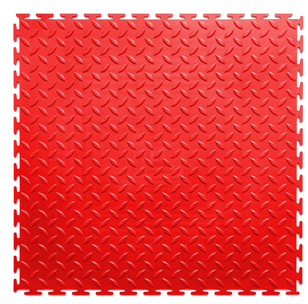 Плитка  ПВХ Sold Grain, 7 мм, 500*500, т-образный замок, красная