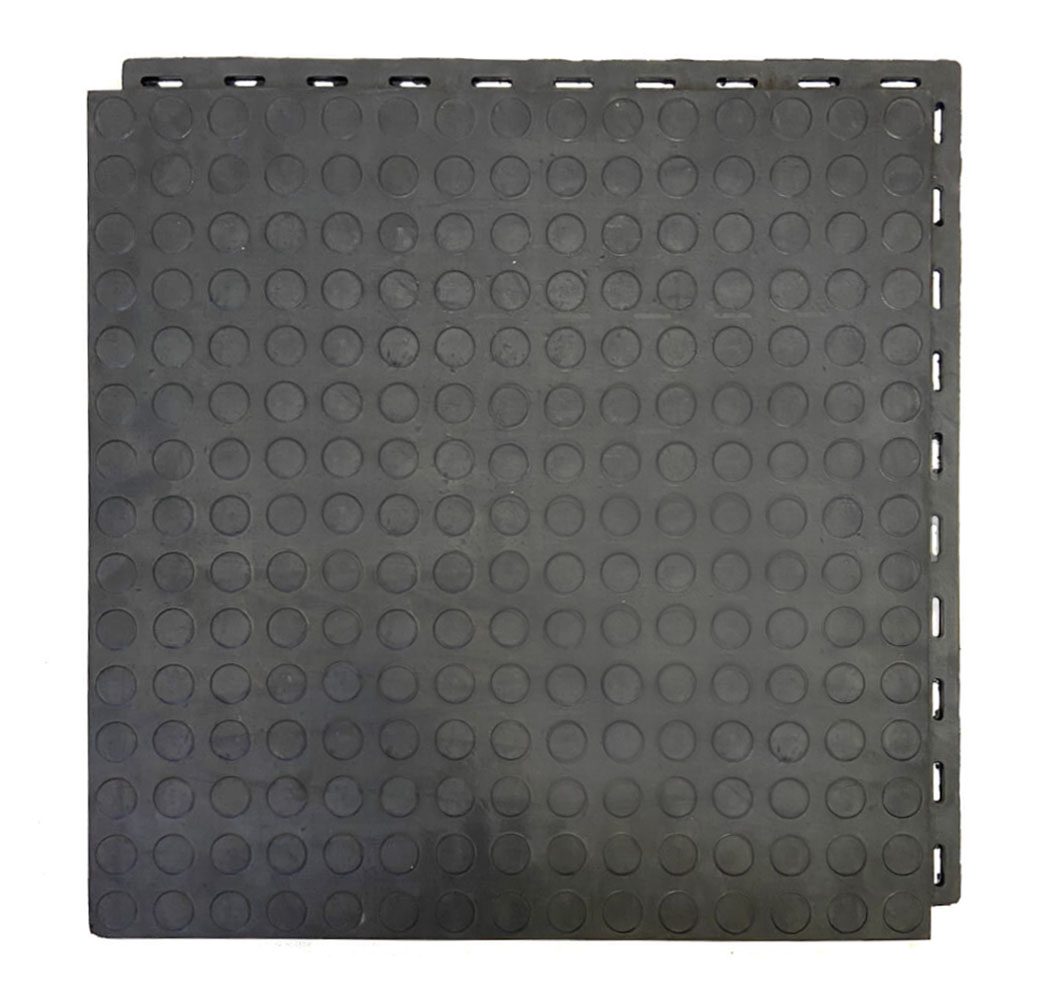 Резиновая плитка «Спецформер», 10 мм, 500*500 мм, чёрная