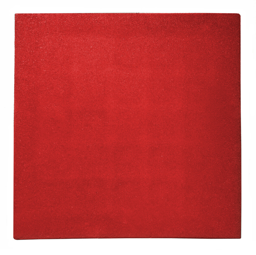Плитка из резиновой крошки «Праймпол» с замком-втулкой, 40 мм, 500*500 мм, красная