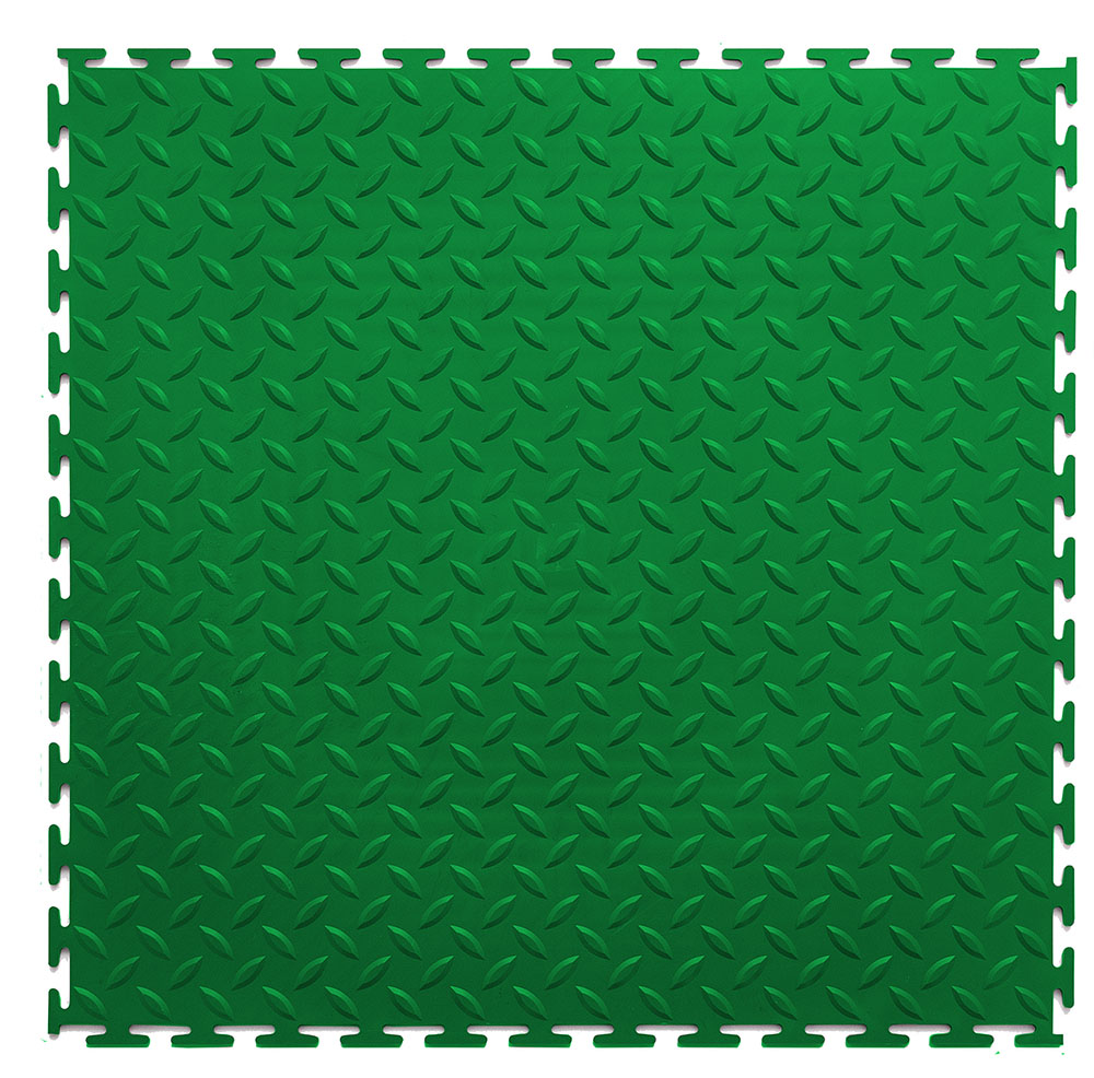 Плитка  ПВХ Sold Grain, 7 мм, 500*500, т-образный замок, зелёная