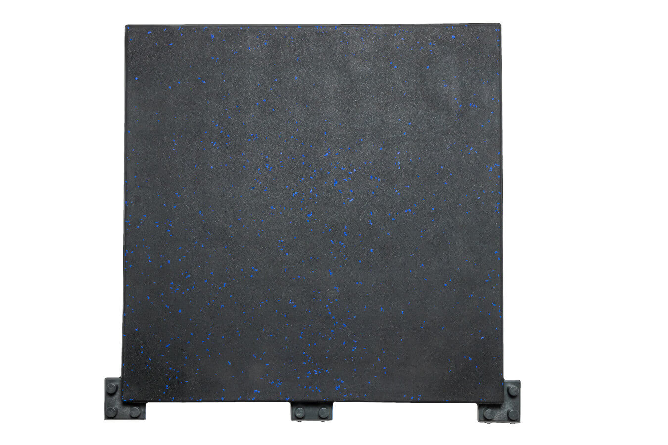 Плитка из резиновой крошки «Праймпол», 25 мм, 500*500 мм, чёрная с синей крошкой