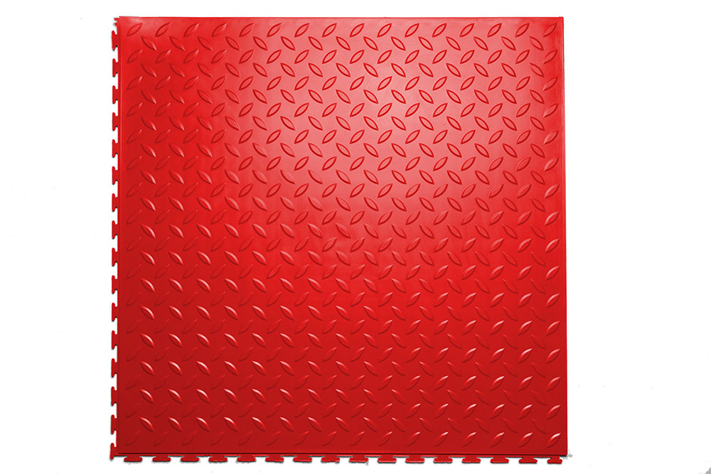 Плитка  ПВХ Sold Grain, 7 мм, 500*500, скрытый замок, красная