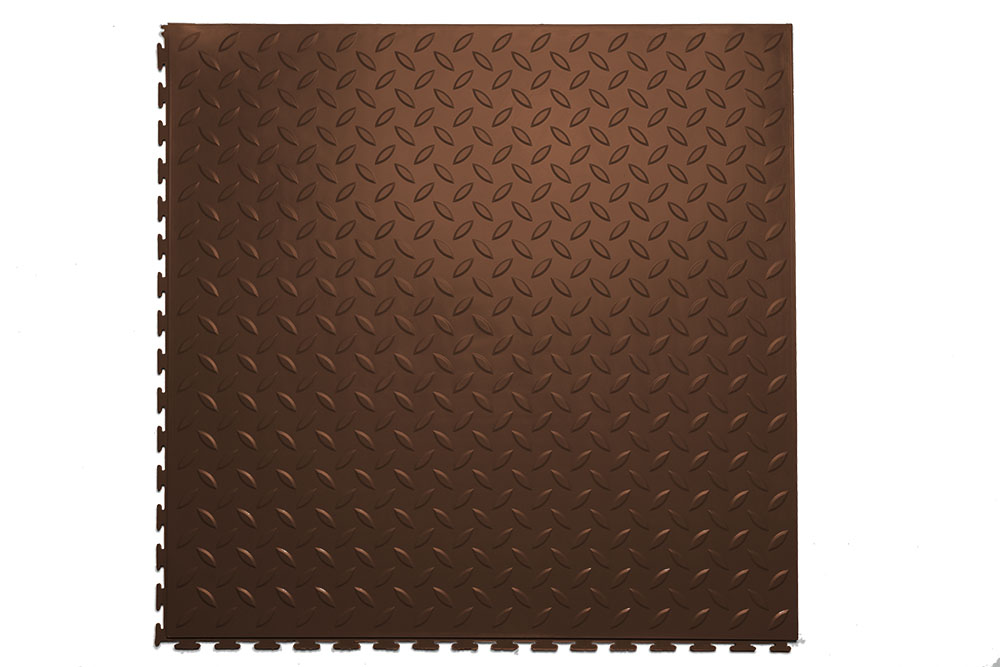 Плитка  ПВХ Sold Grain, 7 мм, 500*500, скрытый замок, коричневая