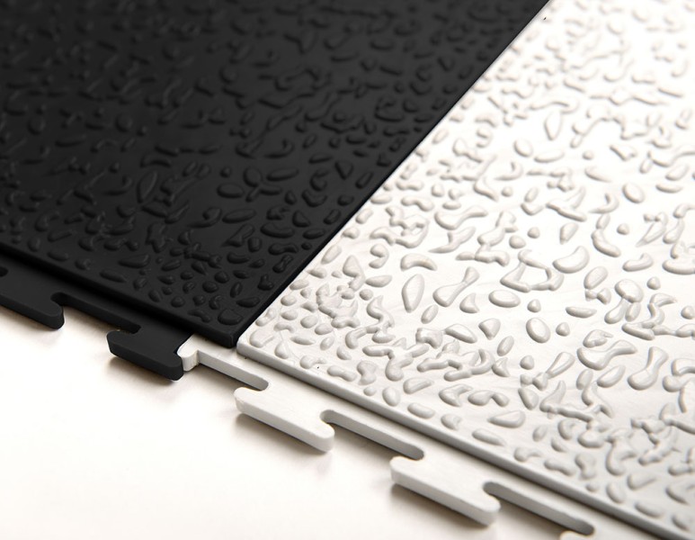 Плитка  ПВХ Sold Lock, 7 мм, 500*500, скрытый замок, чёрная