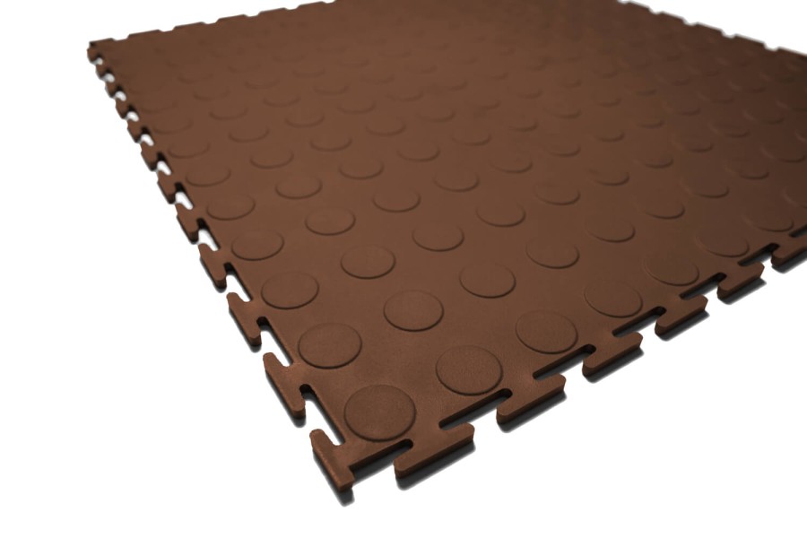 Резиновая плитка Rubber Prom, 9 мм, 500*500 мм, коричневая