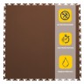 Плитка  ПВХ Sold Skin, 4 мм, 500*500, т-образный замок, коричневая