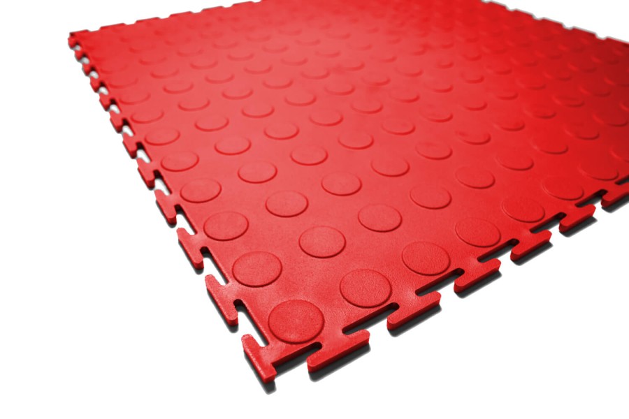Резиновая плитка Rubber Prom, 9 мм, 500*500 мм, красная