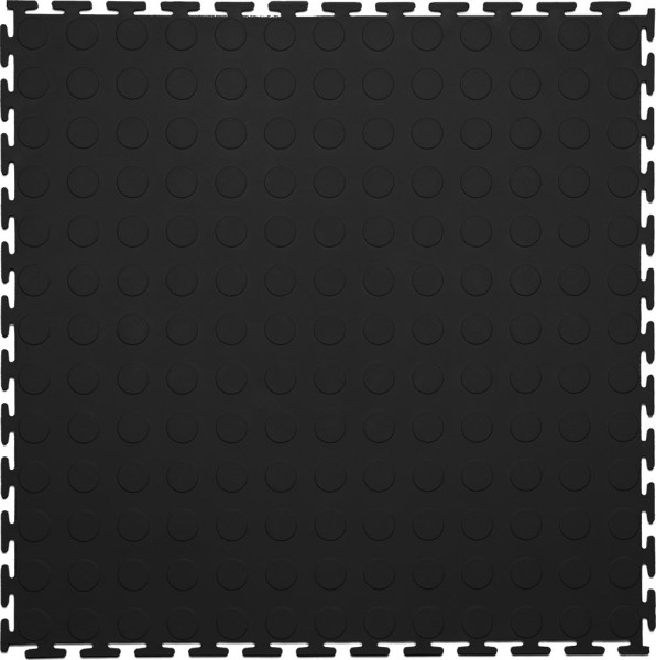 Плитка  ПВХ Sold Prom, 9 мм, 500*500, т-образный замок, чёрная