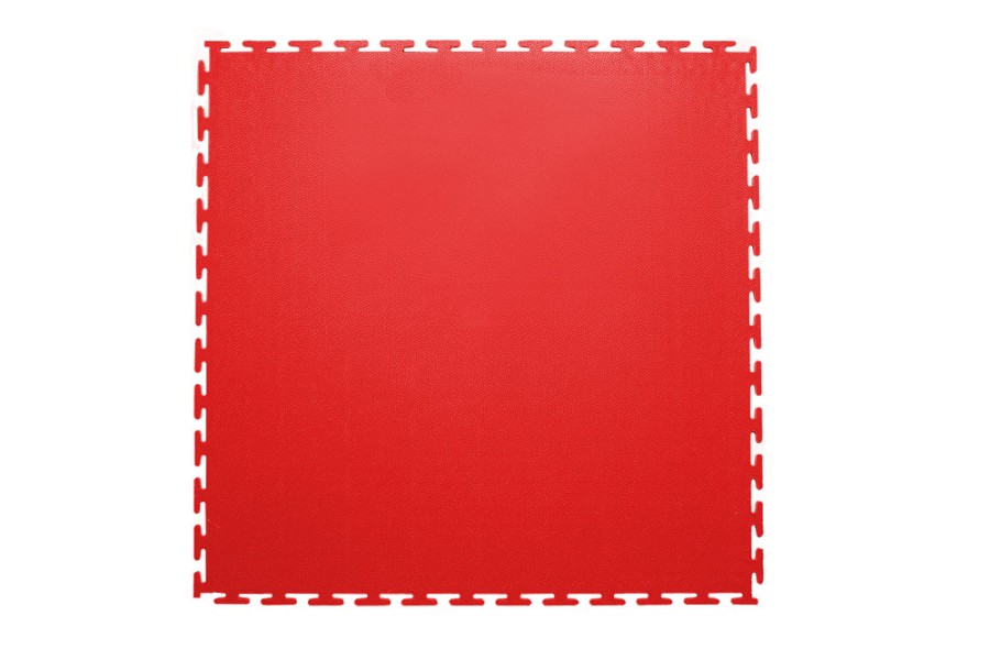 Плитка  ПВХ Sold Skin, 4 мм, 500*500, т-образный замок, красная