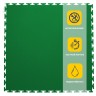 Плитка  ПВХ Sold Skin, 4 мм, 500*500, т-образный замок, зелёная