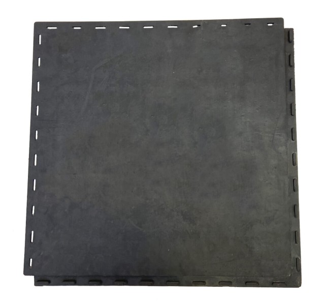 Резиновая плитка «Спецформер», 10 мм, 500*500 мм, чёрная
