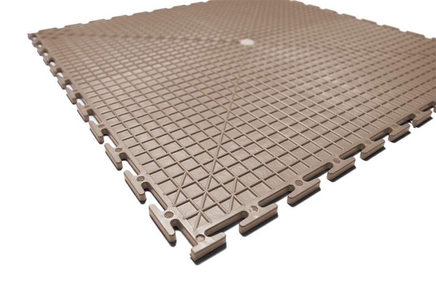 Плитка  ПВХ Sold Prom, 9 мм, 500*500, т-образный замок, бежевая