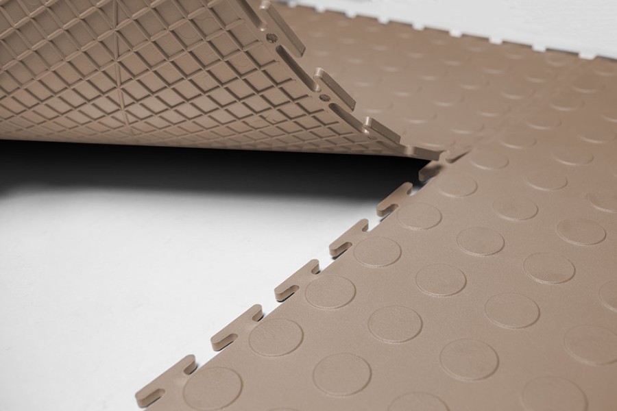 Плитка  ПВХ Sold Prom, 9 мм, 500*500, т-образный замок, бежевая