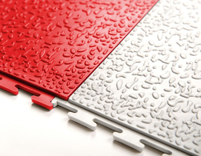 Плитка  ПВХ Sold Lock, 7 мм, 500*500, скрытый замок, красная