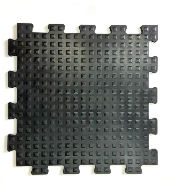 Резиновая плитка "Спецпол Квадро", 10 мм, 500х500 мм, черная