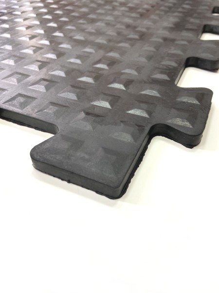 Резиновая плитка "Спецпол Квадро", 10 мм, 500х500 мм, черная