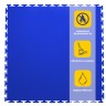 Плитка  ПВХ Sold Skin, 5 мм, 500*500, т-образный замок, синяя