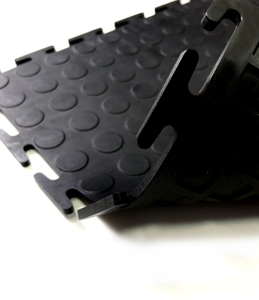 Плитка ПВХ Mini Prom, 5 мм, 250*250, т-образный замок, черная