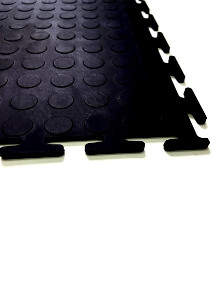 Плитка ПВХ Mini Prom, 5 мм, 250*250, т-образный замок, черная