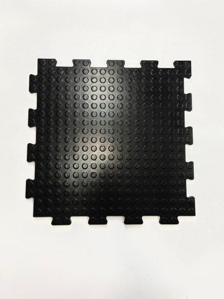 Резиновая плитка «Спецпол Монета», 10 мм, 500*500 мм, чёрная