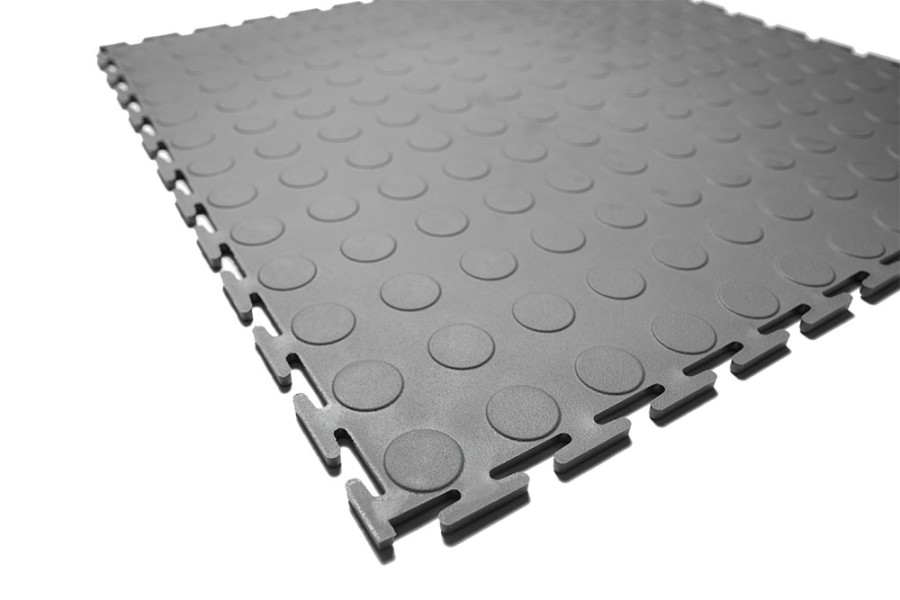 Плитка  ПВХ Sold Prom, 5 мм, 500*500, т-образный замок, тёмно-серая