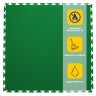 Плитка  ПВХ Sold Skin, 5 мм, 500*500, т-образный замок, зелёная