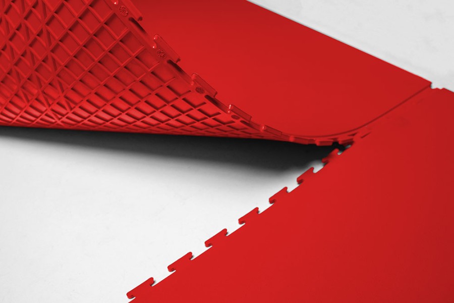 Плитка  ПВХ Sold Premium, 5 мм, 500*500, скрытый замок, красная