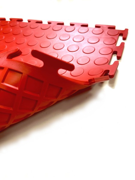 Плитка ПВХ Mini Prom, 5 мм, 250*250, т-образный замок, красная