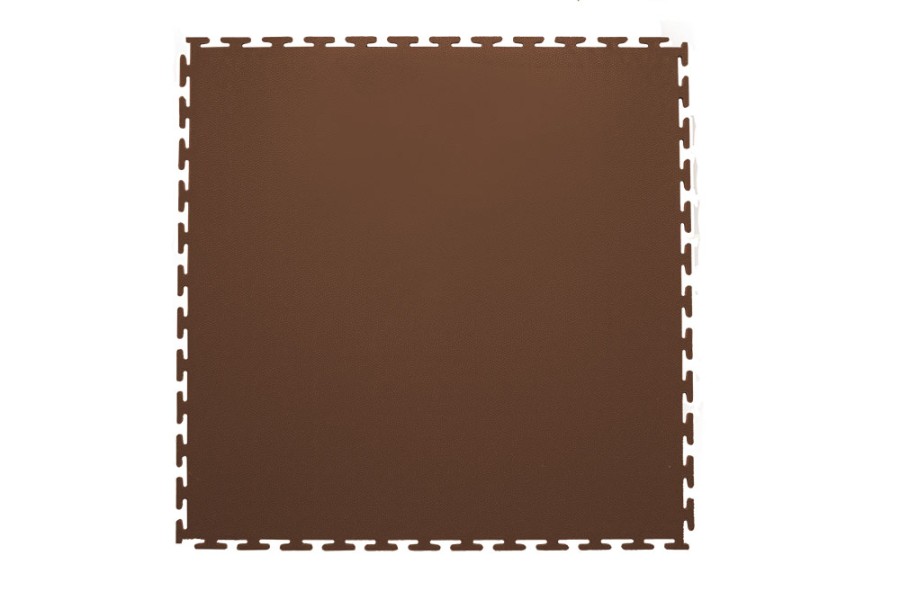 Плитка  ПВХ Sold Skin, 7 мм, 500*500, т-образный замок, коричневая
