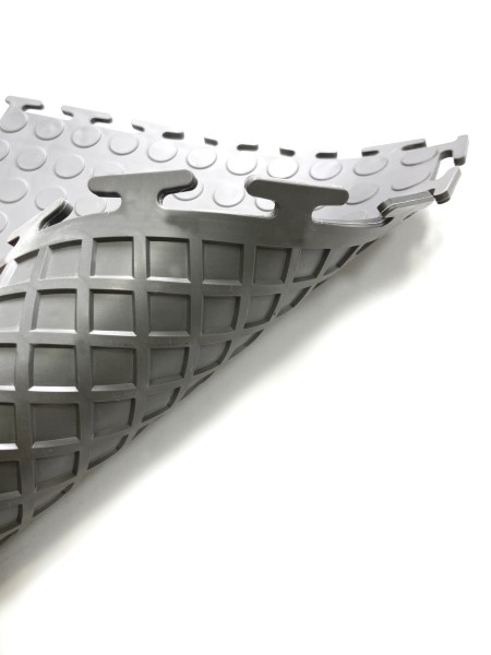 Плитка ПВХ Mini Prom, 5 мм, 250*250, т-образный замок, серая