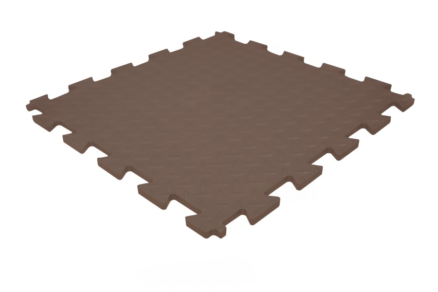 Резиновая плитка, Rubber Grain, 12 мм, 475*475 мм, коричневая