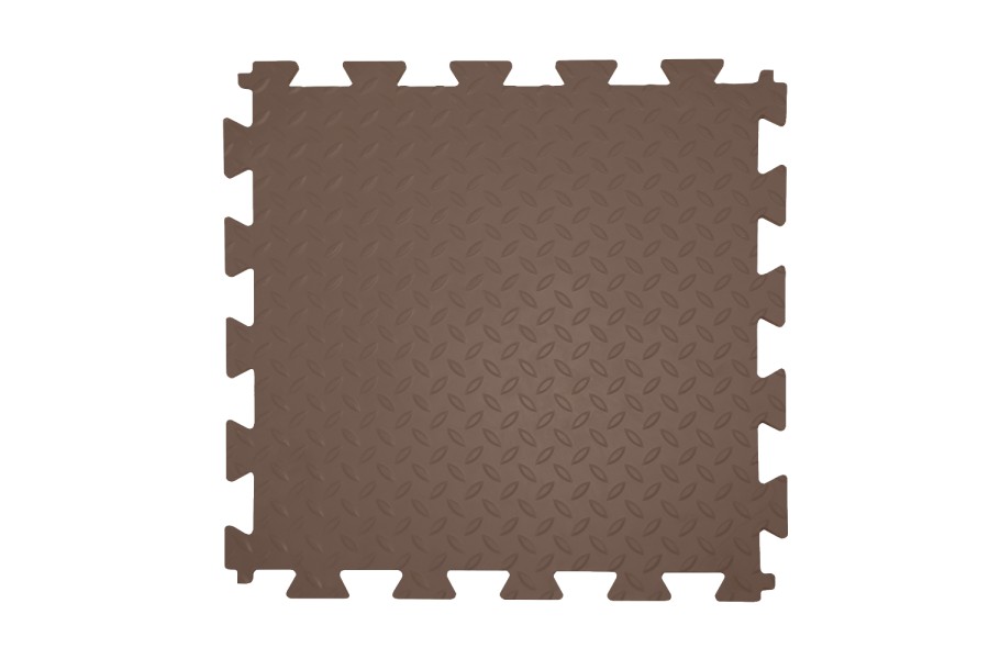 Резиновая плитка, Rubber Grain, 12 мм, 475*475 мм, коричневая