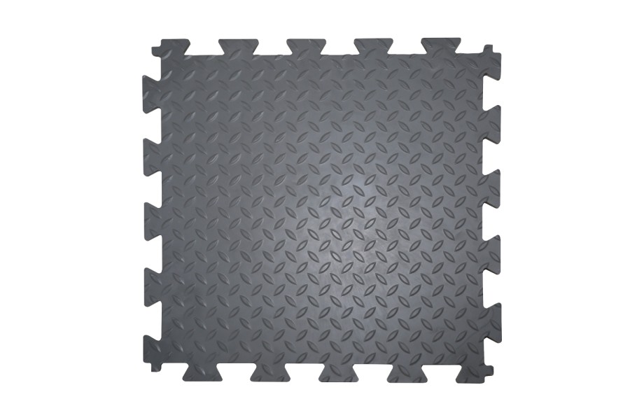 ПВХ плитка Sold Grain, 12 мм, 475*475, замок "ласточкин хвост", темно-серая