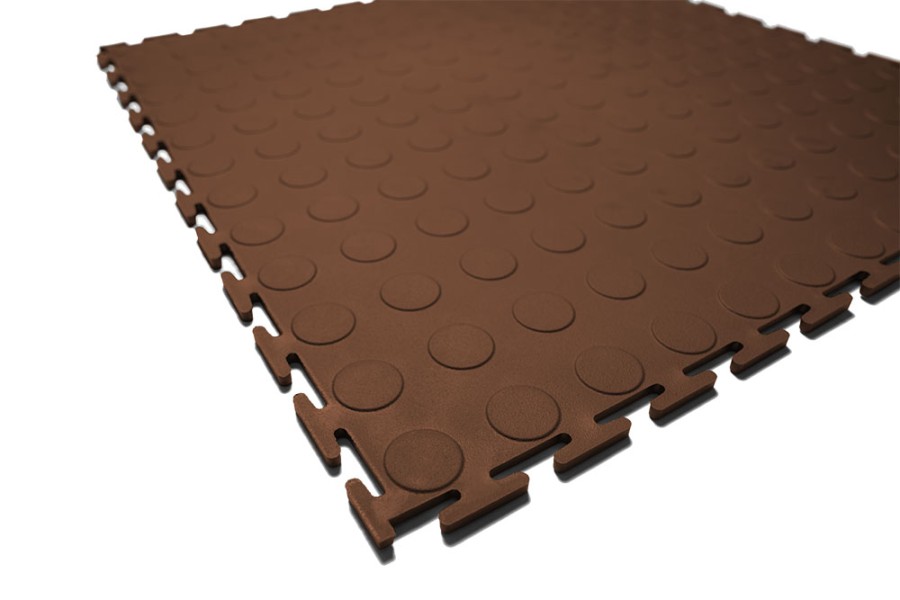 Плитка  ПВХ Sold Prom, 7 мм, 500*500, т-образный замок, коричневая