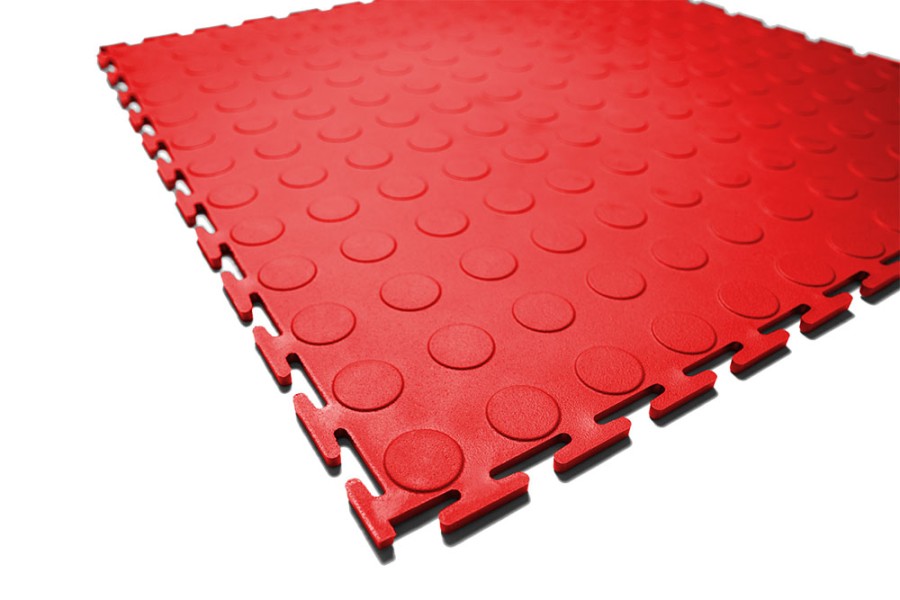 Плитка  ПВХ Sold Prom, 7 мм, 500*500, т-образный замок, красная