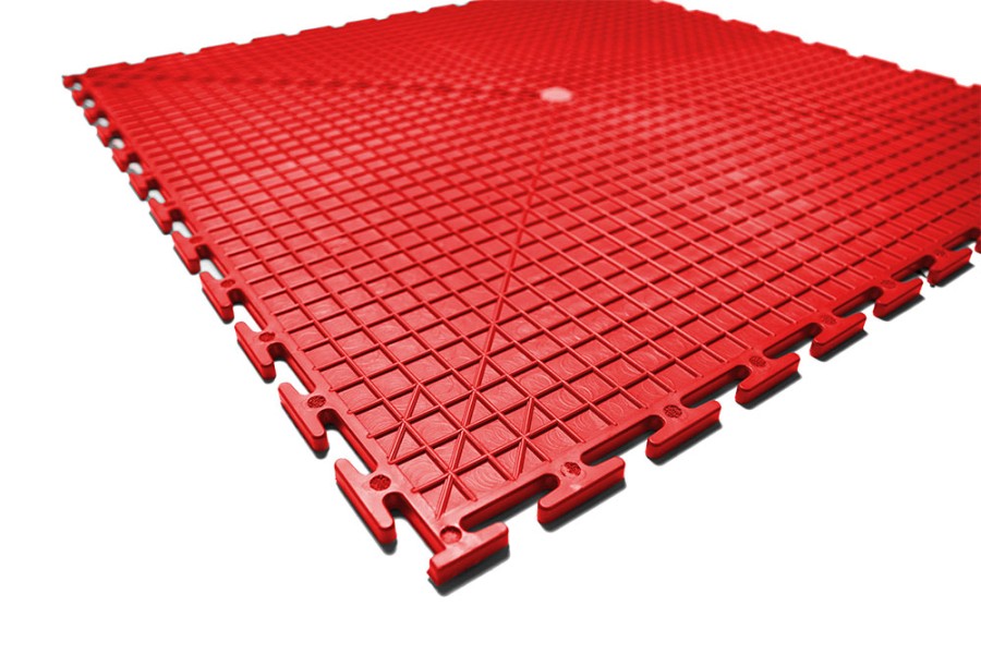 Плитка  ПВХ Sold Prom, 7 мм, 500*500, т-образный замок, красная