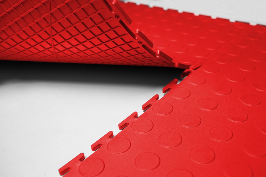 Плитка  ПВХ Sold Prom, 7 мм, 500*500, т-образный замок, красная