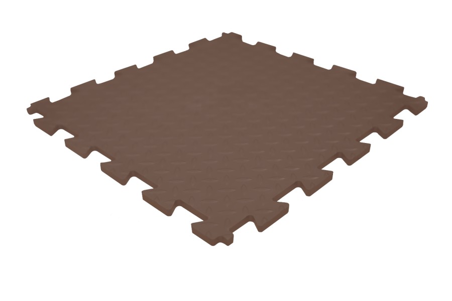 ПВХ плитка Sold Grain, 12 мм, 475*475, замок "ласточкин хвост", коричневая