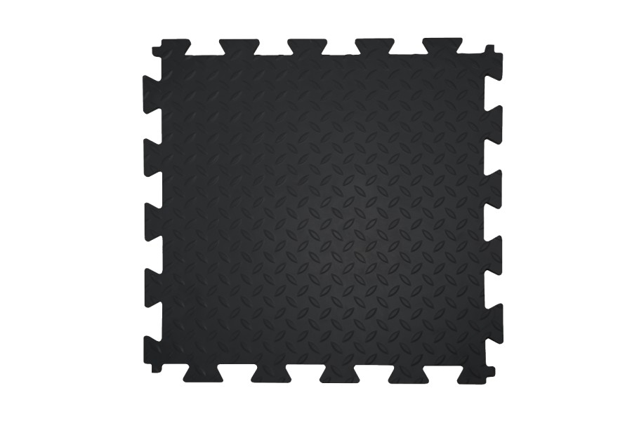 Резиновая плитка, Rubber Grain, 12 мм, 475*475 мм, черная