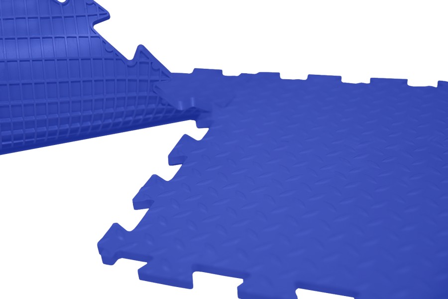 ПВХ плитка Sold Grain, 12 мм, 475*475, замок "ласточкин хвост", синяя