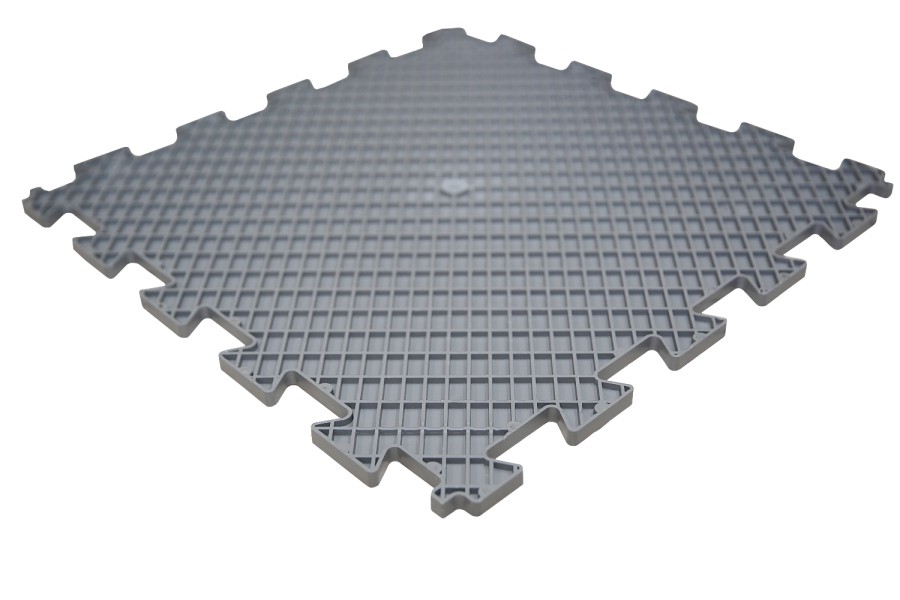 Резиновая плитка, Rubber Grain, 12 мм, 475*475 мм, серая