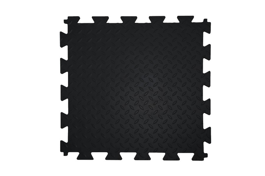 ПВХ плитка Sold Grain, 12 мм, 475*475, замок "ласточкин хвост", черная