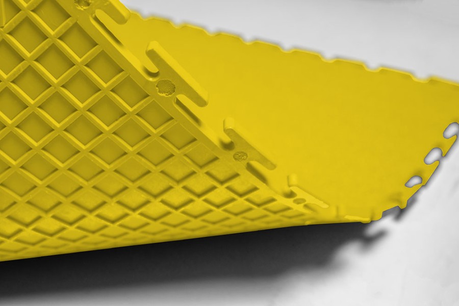 Плитка  ПВХ Sold Terra, 5 мм, 500*500, т-образный замок, жёлтая