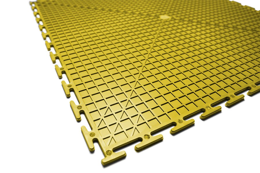 Плитка  ПВХ Sold Max, 9 мм, 500*500, т-образный замок, жёлтая