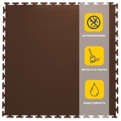 Плитка  ПВХ Sold Terra, 5 мм, 500*500, т-образный замок, коричневая