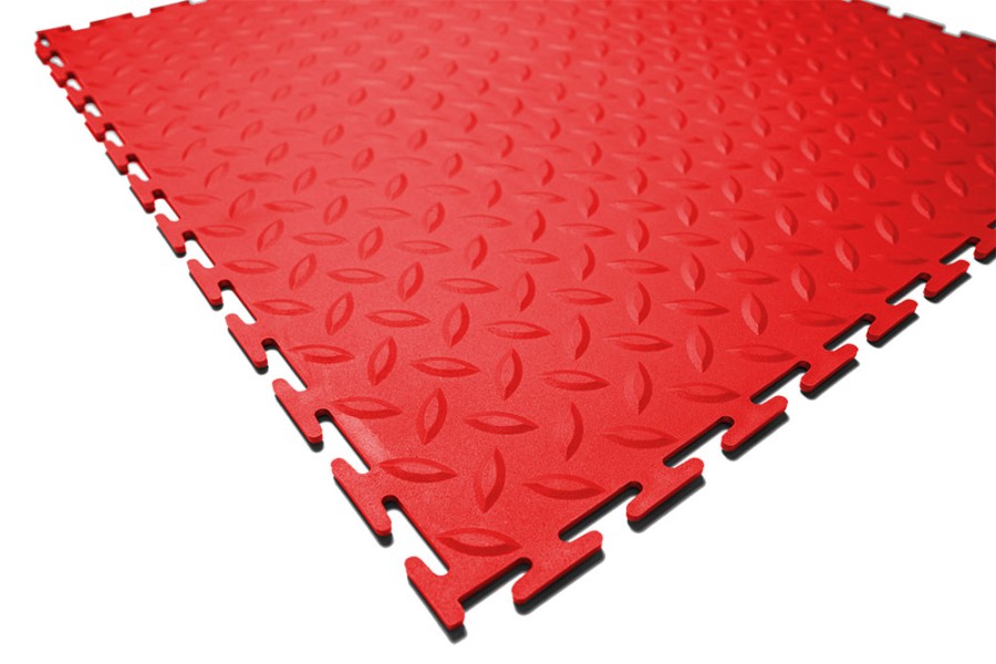 Плитка ПВХ Sold Grain, 5 мм, 500*500, т-образный замок, красная