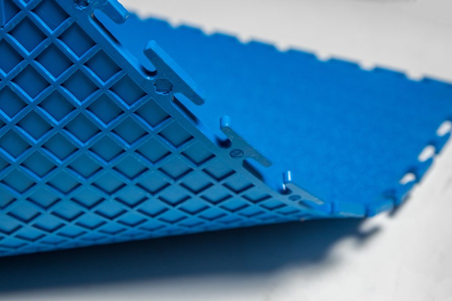 Плитка  ПВХ Sold Terra, 7 мм, 500*500, т-образный замок, синяя