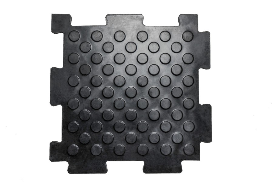Резиновая плитка «Унидор», 20 мм, 500х500 мм, чёрная