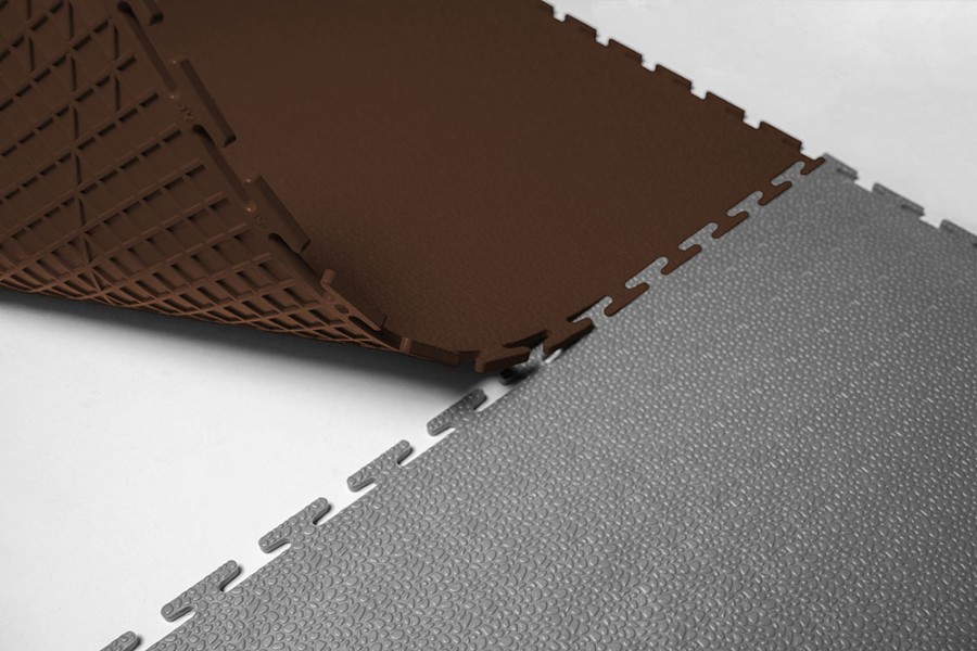 Плитка  ПВХ Sold Terra, 7 мм, 500*500, т-образный замок, коричневая